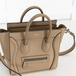 Celine Beige Nano Luggage Tote