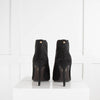 Stuart Weitzman Black Shine Look Pointed Toe Heeled Booties