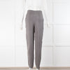 Emporio Armani Grey Pleated Silk Trousers