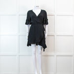 Iro Black Wrap Mini Dress
