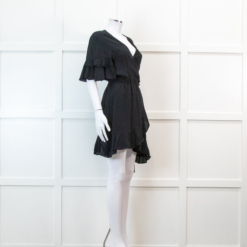 Iro Black Wrap Mini Dress