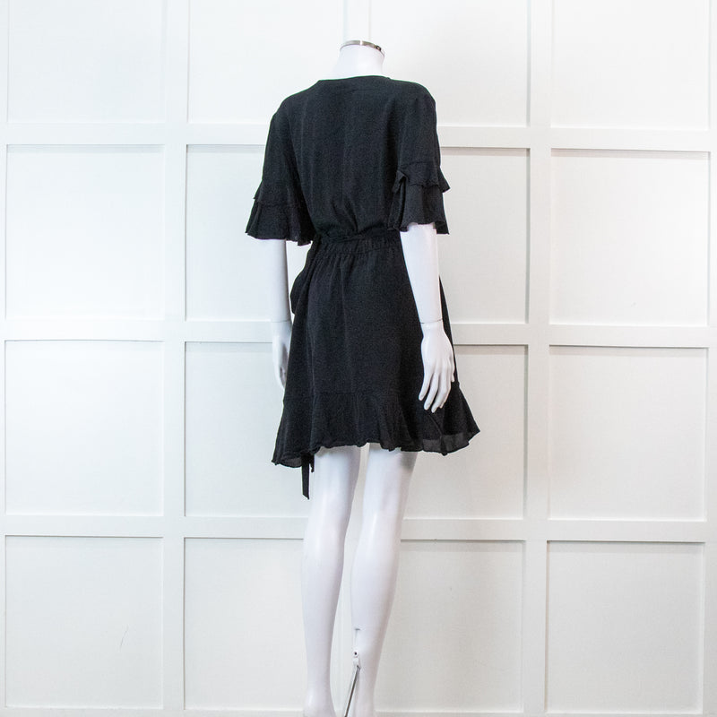 Iro Black Wrap Mini Dress