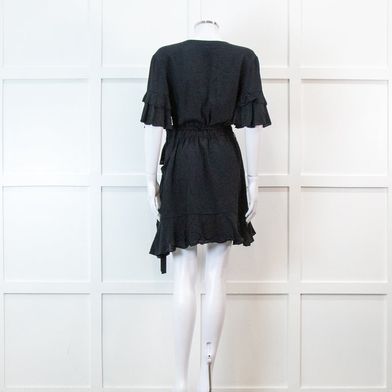 Iro Black Wrap Mini Dress
