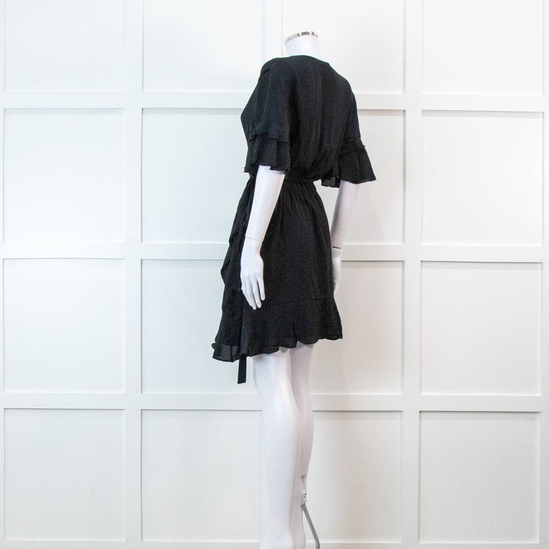 Iro Black Wrap Mini Dress
