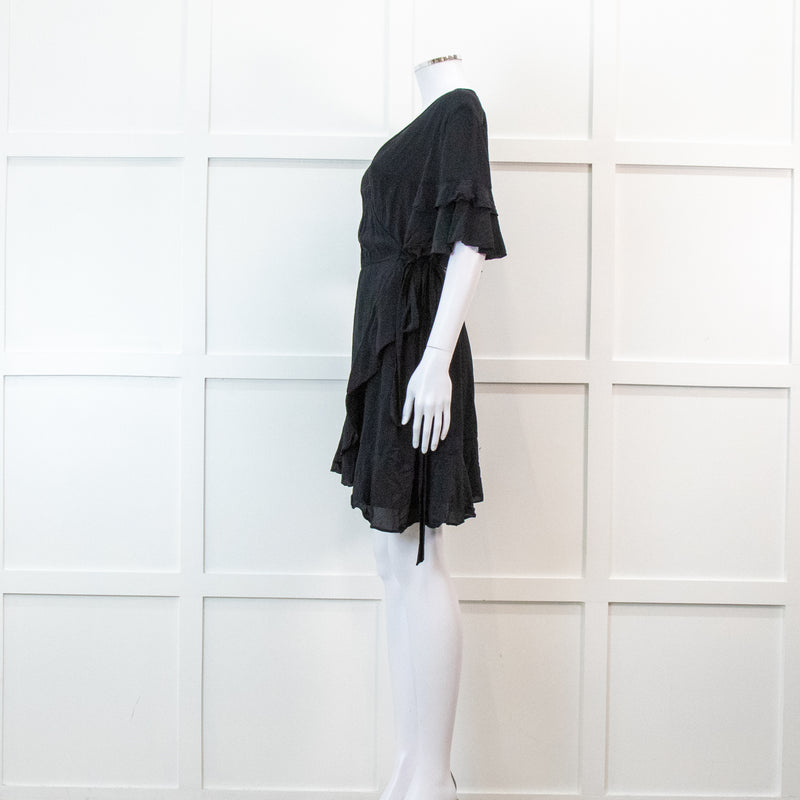 Iro Black Wrap Mini Dress
