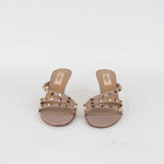 Valentino Rockstud Nude Asymmetrical Studded Sandal