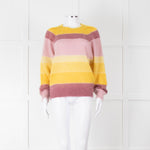 Isabel Marant Etoile Purple and Yellow Stripe Mohair Jumper