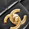 Chanel Black Lambskin Quilted Chain Top Handle Flap Bag