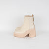 AGL Tiggy Cream Boots With Block Heel