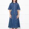 Wales Bonner Dark Denim Saint Katherine Shirt Dress