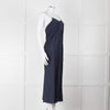 BA & SH Navy Blue Silver Diamante Chain Detail Slip Dress