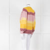 Isabel Marant Etoile Purple and Yellow Stripe Mohair Jumper