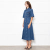Wales Bonner Dark Denim Saint Katherine Shirt Dress