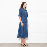 Wales Bonner Dark Denim Saint Katherine Shirt Dress