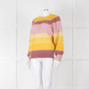 Isabel Marant Etoile Purple and Yellow Stripe Mohair Jumper