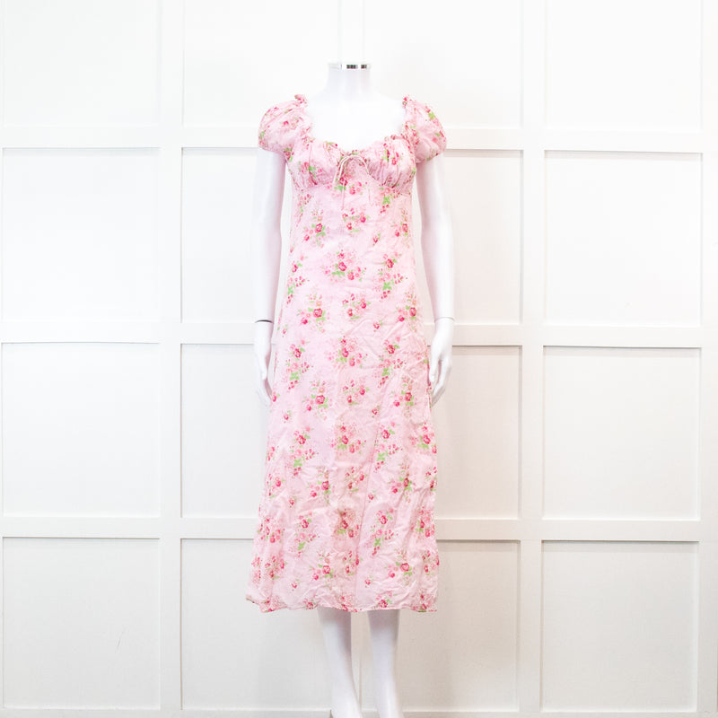Amy Jane London Pink Small Floral  Print Dress