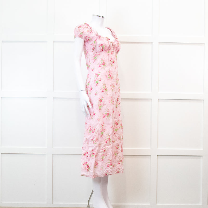 Amy Jane London Pink Small Floral  Print Dress