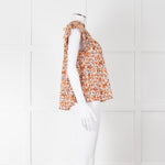 Ulla Johnson Beige Tan Floral Cotton Frill Trim Smock Top