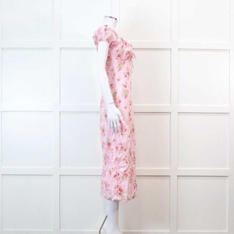 Amy Jane London Pink Small Floral  Print Dress