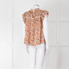 Ulla Johnson Beige Tan Floral Cotton Frill Trim Smock Top