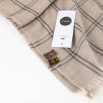 Loro Piana Beige Cashmere Check Scarf