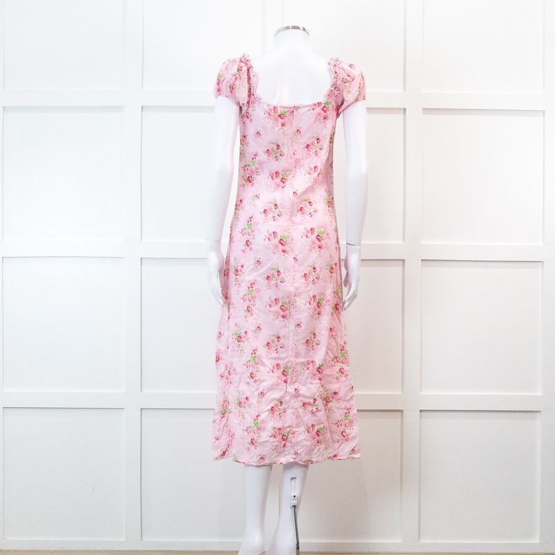 Amy Jane London Pink Small Floral  Print Dress