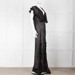 Rat & Boa Black Gold Fleck Sheer Maxi Dress