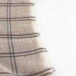 Loro Piana Beige Cashmere Check Scarf