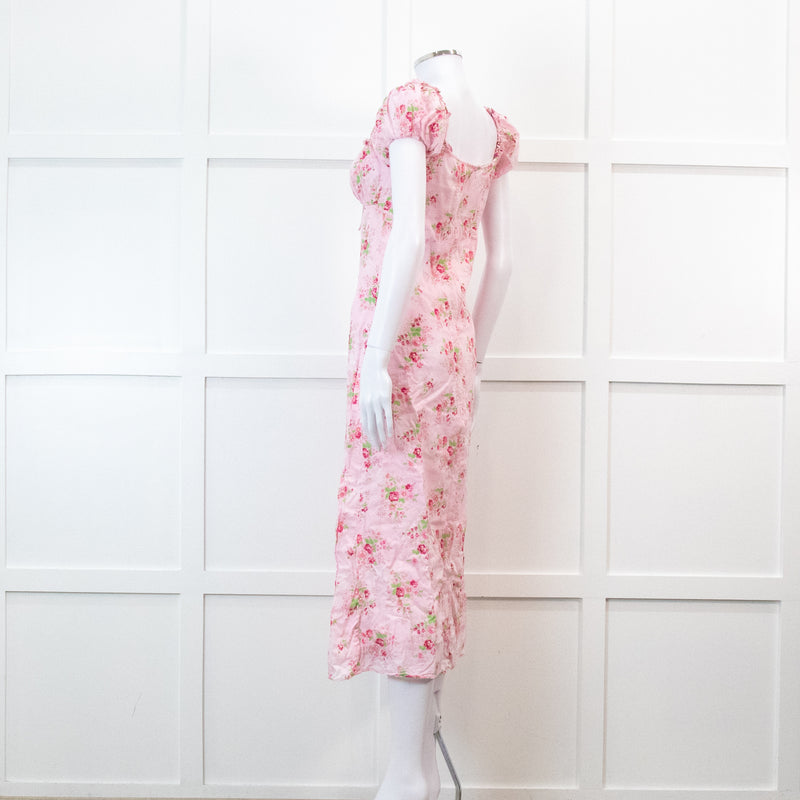 Amy Jane London Pink Small Floral  Print Dress