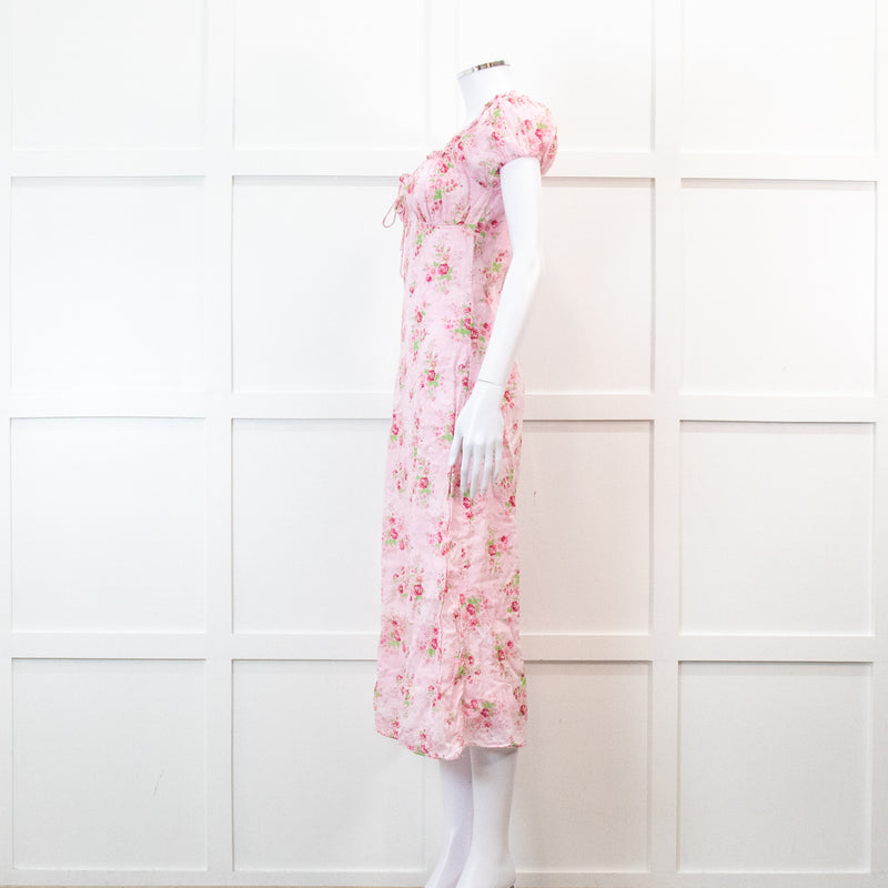 Amy Jane London Pink Small Floral  Print Dress