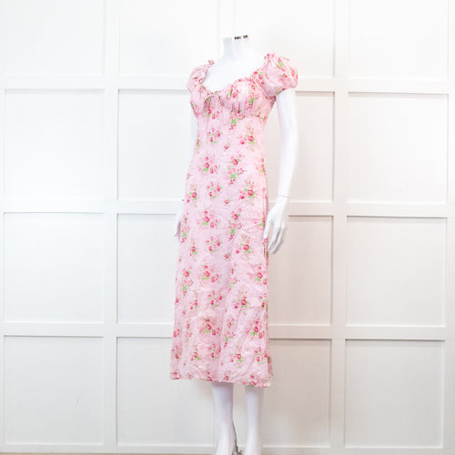Amy Jane London Pink Small Floral  Print Dress