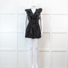 Sandro Black Ruffle Trim Playsuit