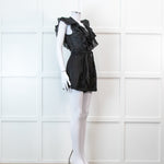 Sandro Black Ruffle Trim Playsuit