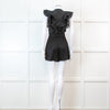 Sandro Black Ruffle Trim Playsuit