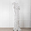 Rat & Boa White Black Polka Dot Large Collar Sleeveless Maxi Dress