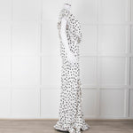 Rat & Boa White Black Polka Dot Large Collar Sleeveless Maxi Dress