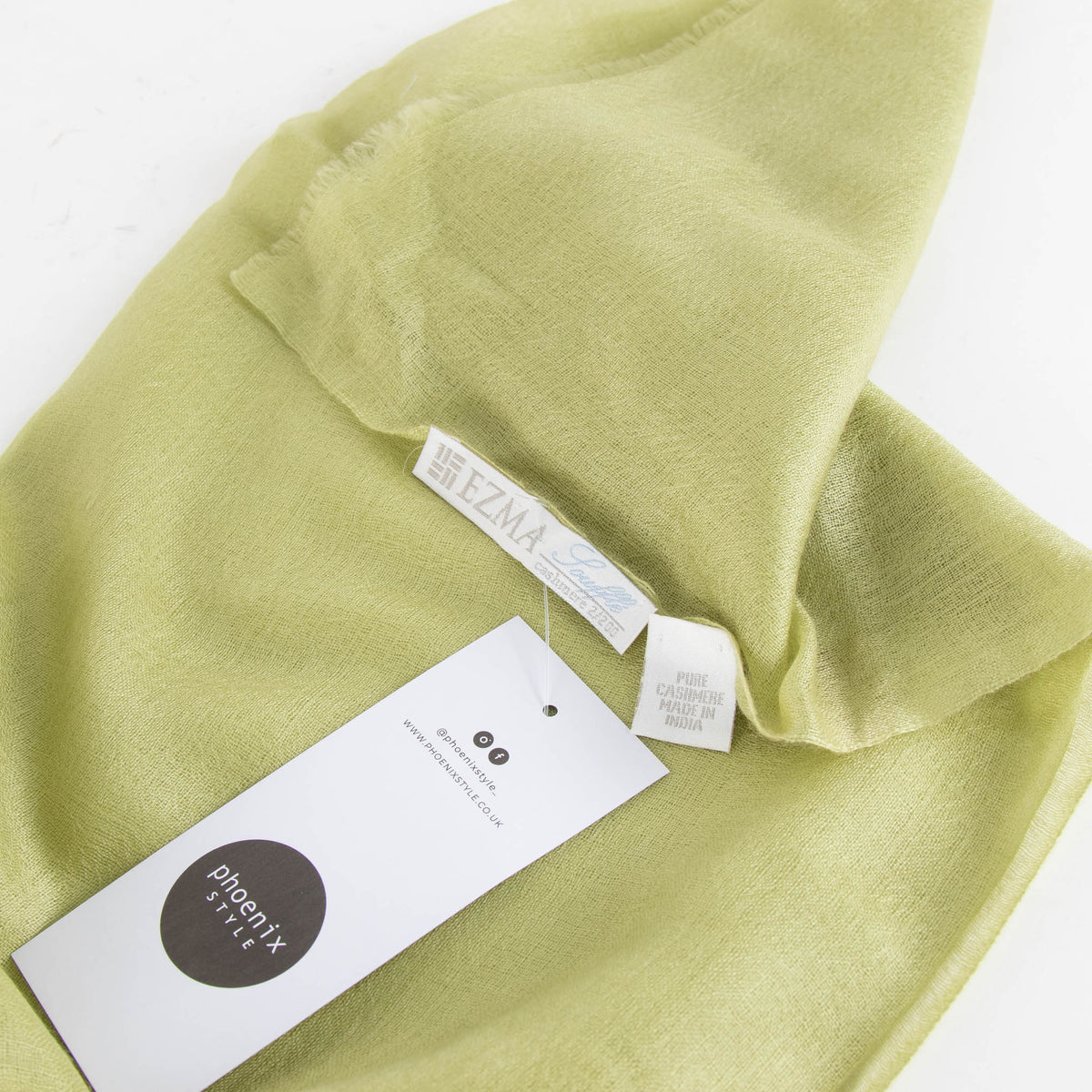 Souffle Green Cashmere Scarf