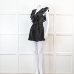 Sandro Black Ruffle Trim Playsuit