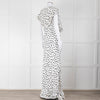 Rat & Boa White Black Polka Dot Large Collar Sleeveless Maxi Dress