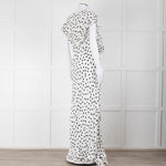 Rat & Boa White Black Polka Dot Large Collar Sleeveless Maxi Dress