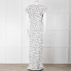 Rat & Boa White Black Polka Dot Large Collar Sleeveless Maxi Dress