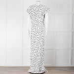 Rat & Boa White Black Polka Dot Large Collar Sleeveless Maxi Dress