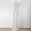 Rat & Boa White Black Polka Dot Large Collar Sleeveless Maxi Dress