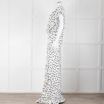 Rat & Boa White Black Polka Dot Large Collar Sleeveless Maxi Dress