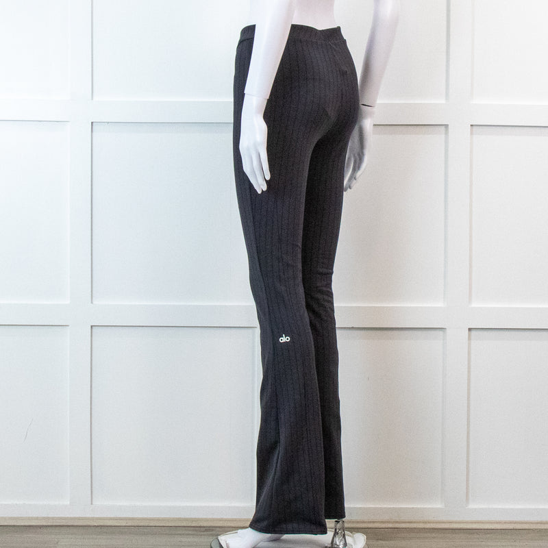 Alo Yoga Black Bootleg Legging Inside Ankle Zip