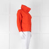 Michael By Michael Kors Orange Cotton Zip Up Jacket