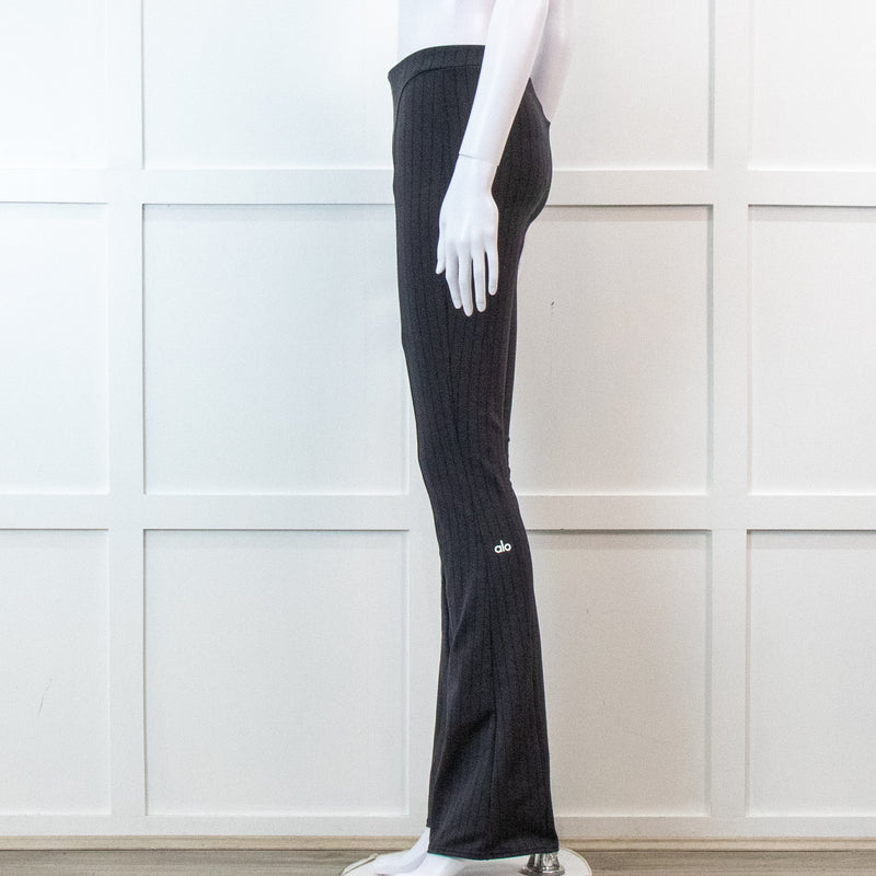 Alo Yoga Black Bootleg Legging Inside Ankle Zip
