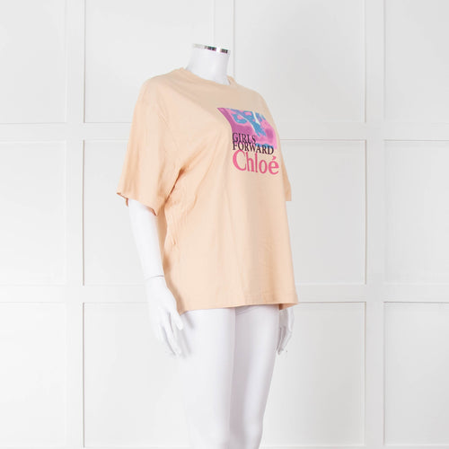 Chloe Girls Forward Nude Graphic T-Shirt