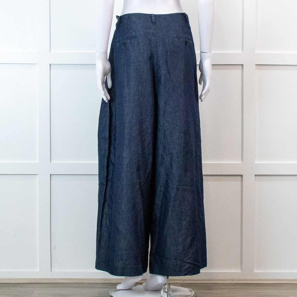Weekend Max Mara  Chambray Wide Leg Trousers