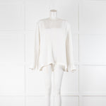 Raey Drop Shoulder Silk Day Top Ivory